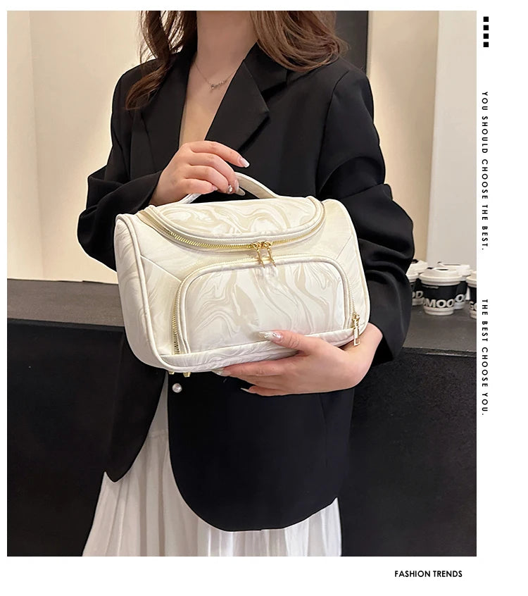 2025 New Luxury Portable Makeup Bag Cosmetics Storage Cases Large Capacity Organizer Travel Toiletry Wash Bag Multifunction Bags