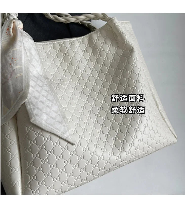 Fashion Tote Bag for Women Large Capacity Shoulder Purse Designer Handbag Simple Style Casual Office Commute Daily Use