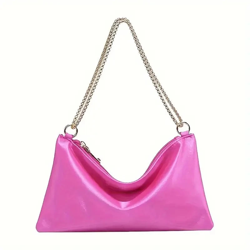 Evening Bag for Women Wedding Formal Dance Cocktail Party Choulder Bag Champagne Beige Black Color with Zipper Closure
