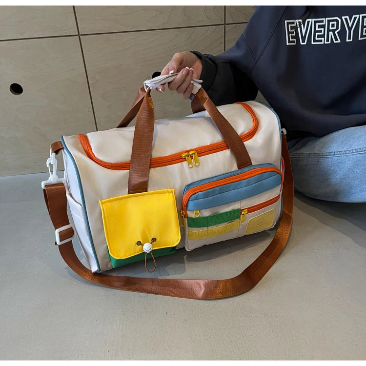 Travel Bag, Duffel Bag Cosmetics Bag, Professional Fitness Bag, Yoga Swimming Training Backpack, Satchel Shoulder Crossbody Tote Bag, Suitable for Men and Women