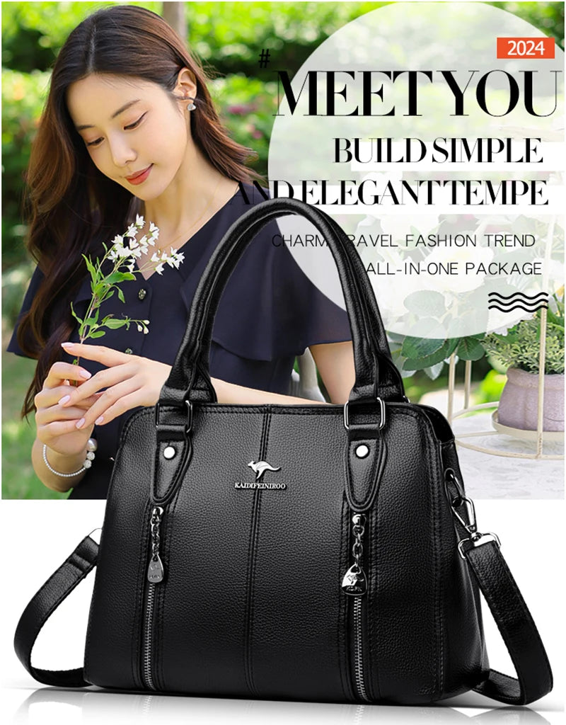 Luxury Handbags Woman Bags Designer Big Shoulder Bags for Women's 2024 Trendy Large Capacity Ladies Leather Hand Casual Tote Bag