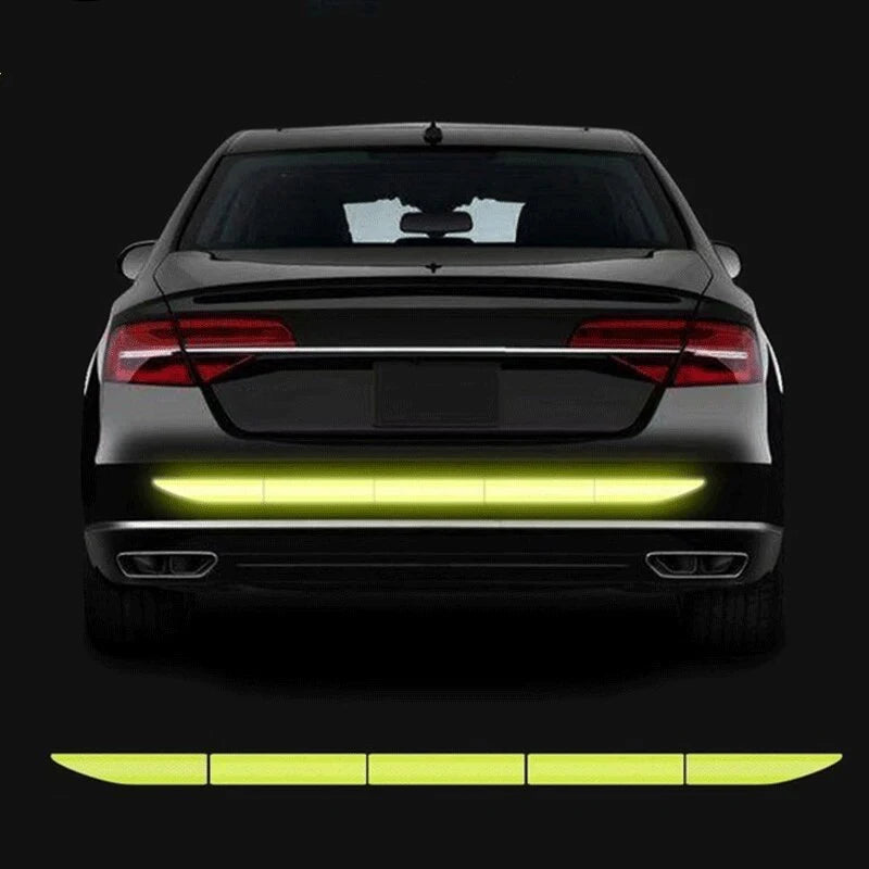 Car Reflective Stickers Rear Trunk Reflector Car Driving Safety Warning Mark Auto Body Waterproof Decal Car Exterior Accessories