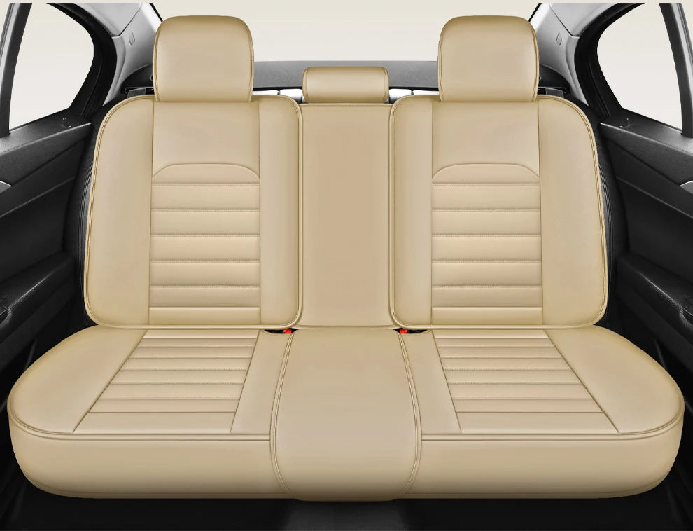 Ultra-Comfy & Durable Full-Wrap Leather Car Seat Covers – Premium Craftsmanship, All-Season, Universal Fit for Most Vehicles