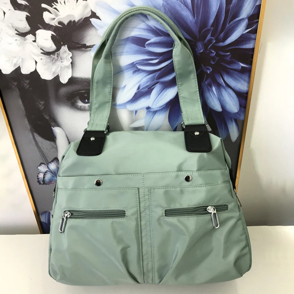 Nursing Baby Diaper Bag Large Capacity Top-handle Bags Multi-Functional Waterproof Multi-pockets Portable for Weekend Vacation