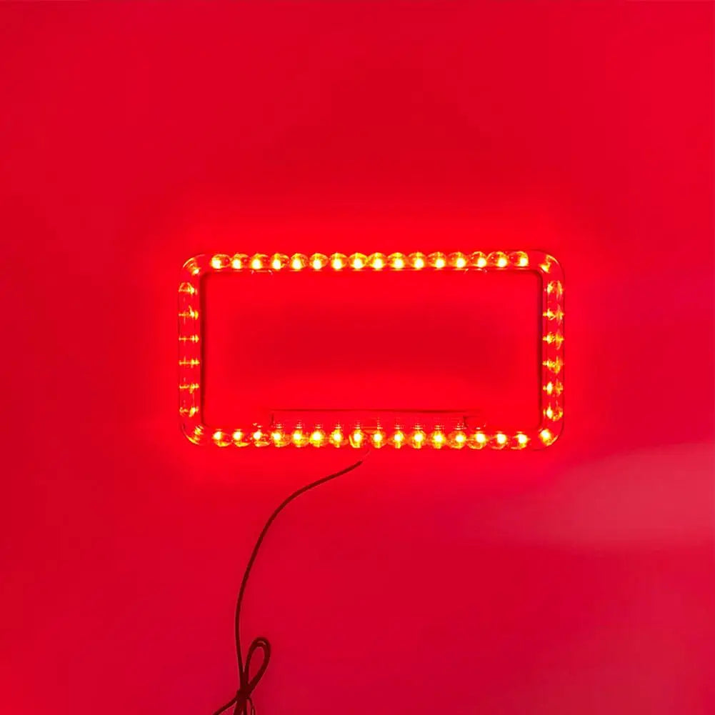 LED License Plate Frame Light 12V Car Rear License Plate Frame LED Lights With Multiple Light Modes Auto Accessries