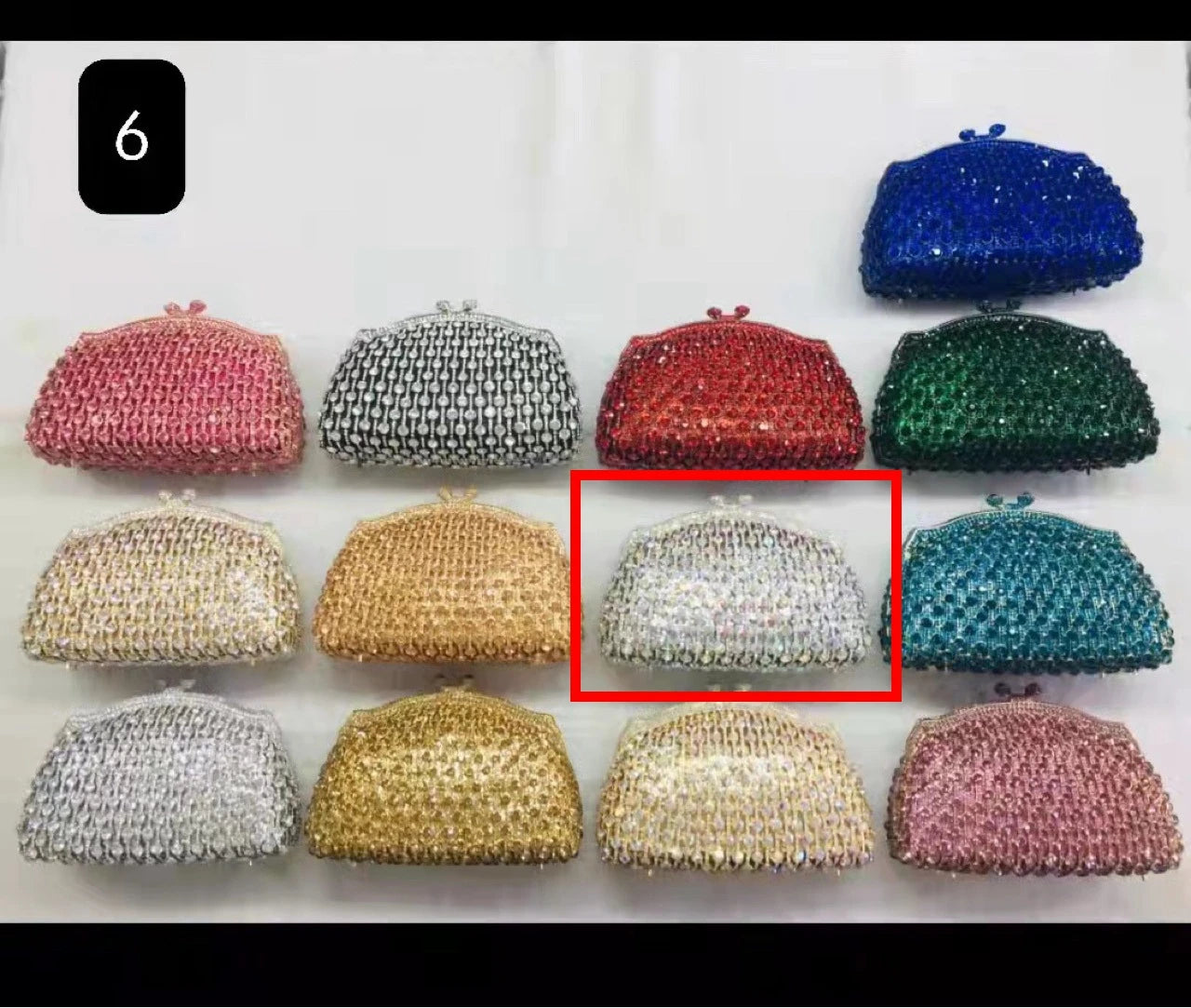 Women Pink Gold Silver Red Green Blue Purple Clutches Wedding Bridal Crystal Bag Banquet Hollow Purse Diamond Party Gala Handbag