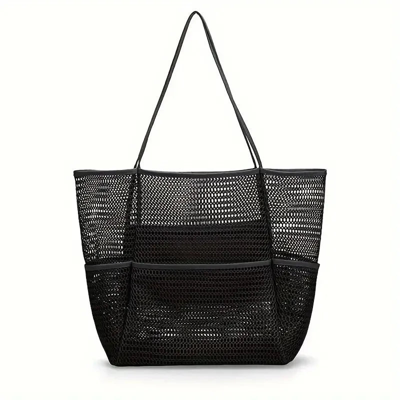Beach Storage Bag Mesh Tote Bag for Women Gifts for Her Waterproof Beach Vacation Pool Travel Bath Swimming Toiletries Bag