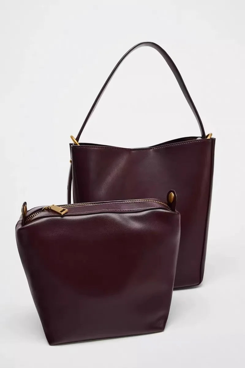 Faionable Buet aped oulder Bag Women's Handbag New Autumn Winter Collection Single Strap Magnetic Bule Closure Casual