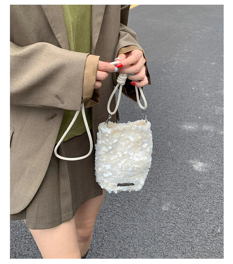 2025 New Large Sequined Bags for Women Are in Trend This Year – Large-Capacity Tote Bags with a Stylish Texture, Suitable as Sho