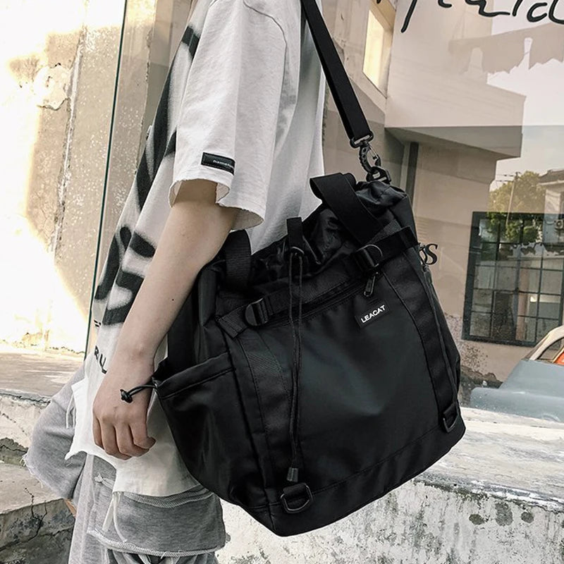 Messenger Bags Men Nylon Waterproof Big Shoulder Bag High Quality Men Hip Hop Streetwear Travel Bags