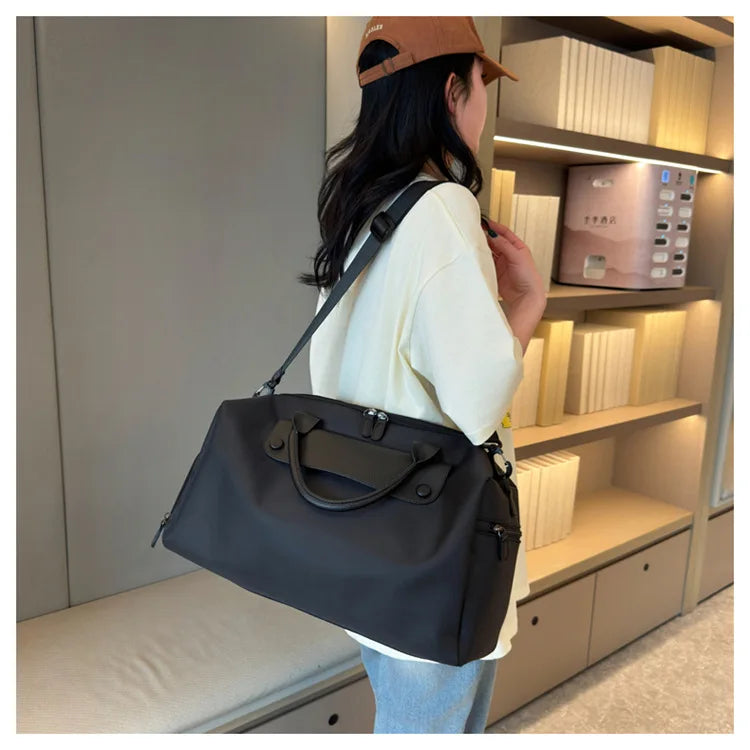 Sports Gym Bag for Women Travel Duffle Bag with Shoe Compartment & Wet Pocket Fitness Weekender Overnight Luggage Yoga Bag