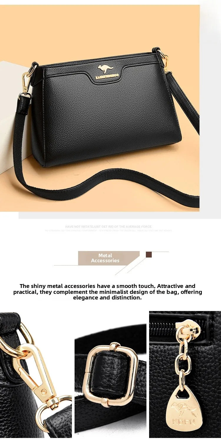 Fashionable Urban Women's Crossbody Bag Single Shoulder Bag Small Square Bag Stylish Mom Bag PU Material Medium Size Zipper O...