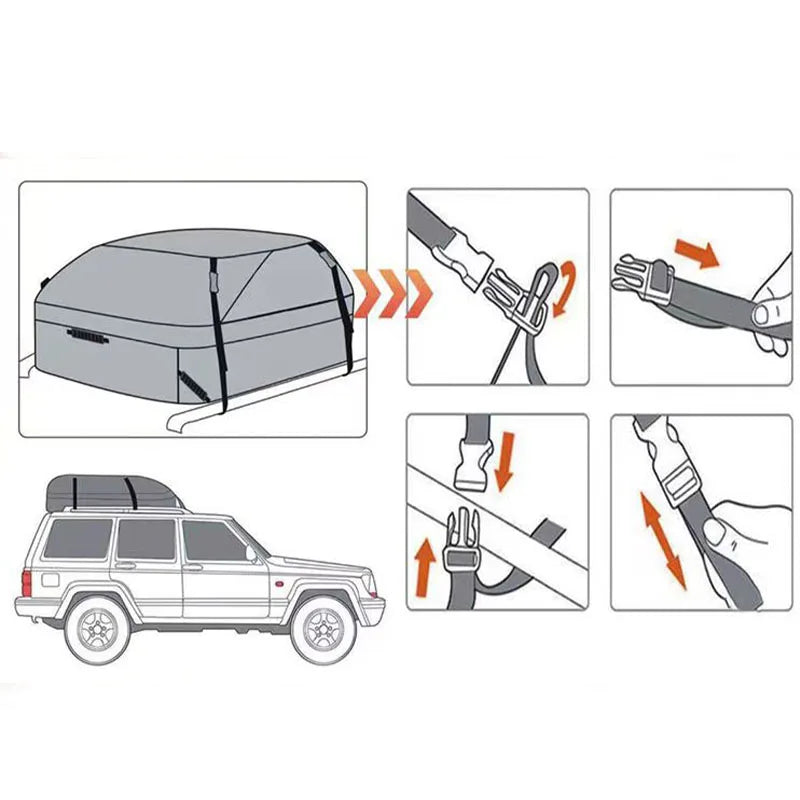 Car Cargo Roof Bag Waterproof Auto Rooftop Luggage Carrier Storage Bag 600D Oxford Car SUV Van Foldable Roofs Bags
