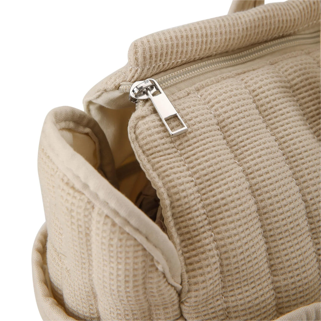 Solid Diaper Bag Fashion Waterproof Multi-functional Diaper Backpack Nursing Changing Bag for Baby Large Stylish Bag