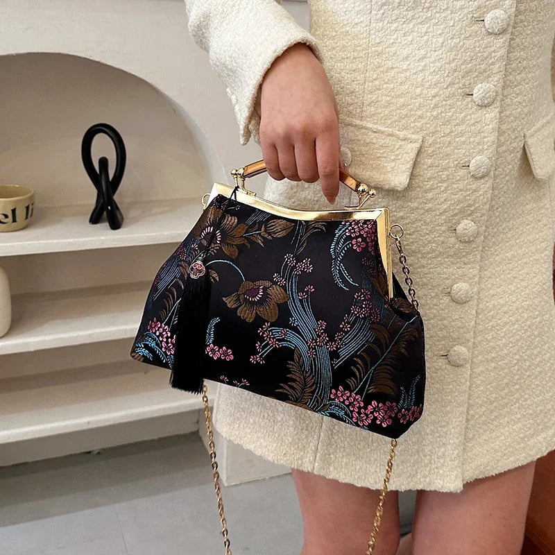 Luxury Women Party Dinner Bag Fashion Ladies Dinner Bag Elegant Wooden handle Simple Formal Gorgeous Crossbody Daily use Purse