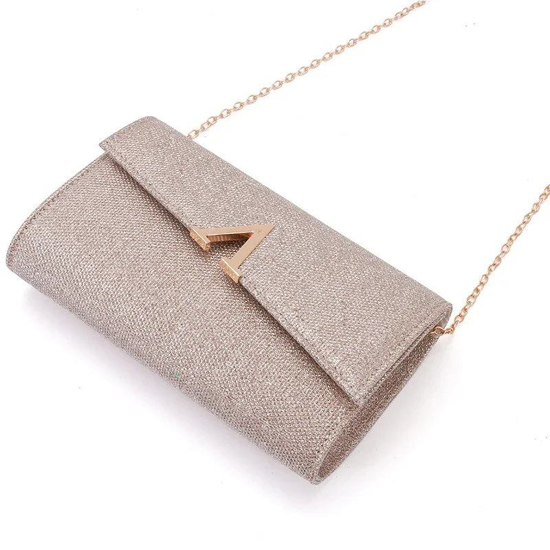 Luxury Designer Evening Bags for Women Glitter Handbag Elegant Party Bag with Chain Strap Women's Handbags Sequin Clutch Wallets