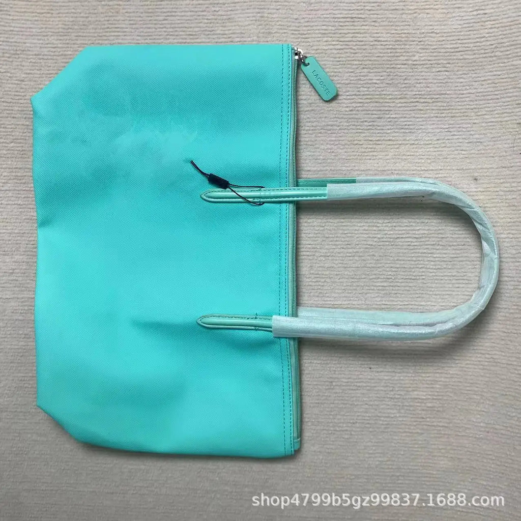 French Fashion Large Capacity Tote Bag Convenient Shoulder Bag Women Commuter Bag Pure Color Handbag Bucket Shape Daily Match