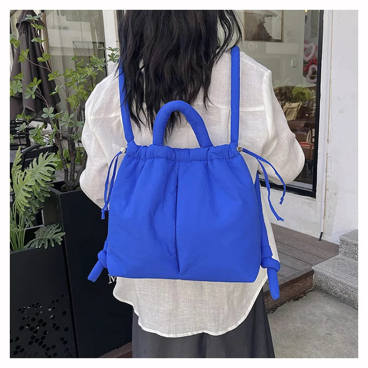Women Shoulder Crossbody Bags Casual Nylon Padded Tote Bag Designer Soft Puffer Simple Vintage Large Capacity Handbags