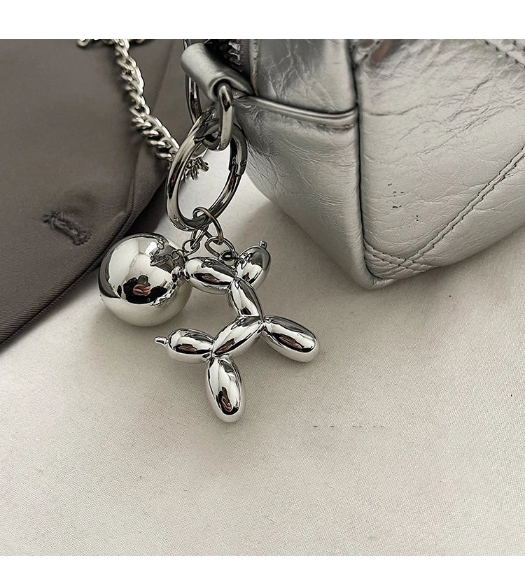 Luxury Silver Bowling Bag Women Top-Handle Bags Luxury Brand Designer's Crossbody Bags Small Lipstick Cosmetics Purses Bolsa