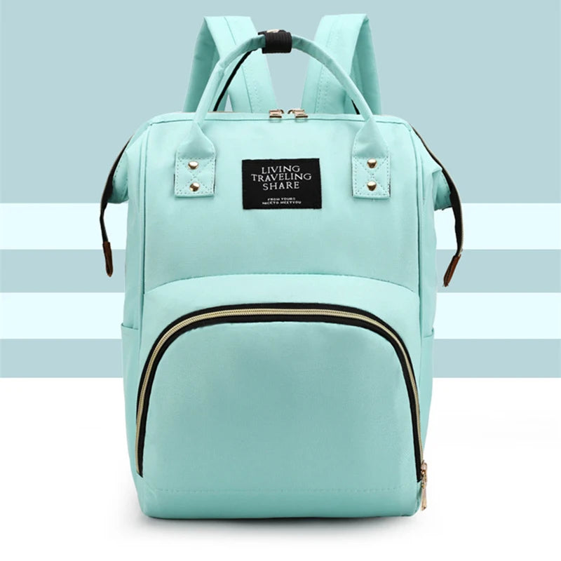 Large Capacity Canvas Mummy Bag Multifunctional Baby Bottle Thermal Insulation Travel Storage Bag Fashion Mummy Bag Hanging Bag