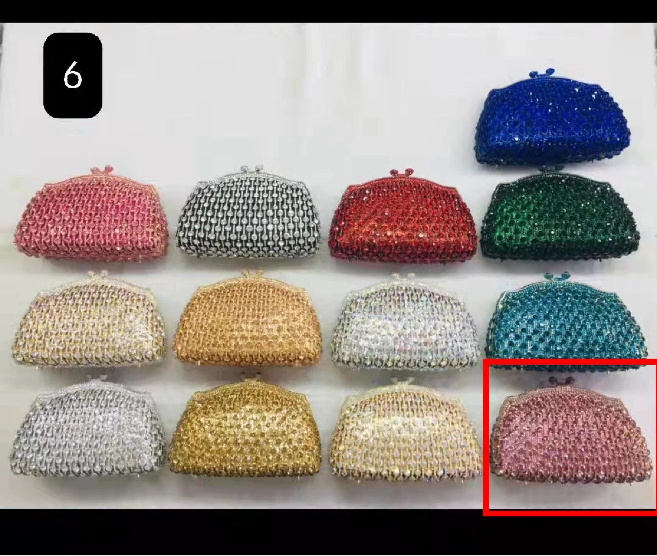 Women Pink Gold Silver Red Green Blue Purple Clutches Wedding Bridal Crystal Bag Banquet Hollow Purse Diamond Party Gala Handbag