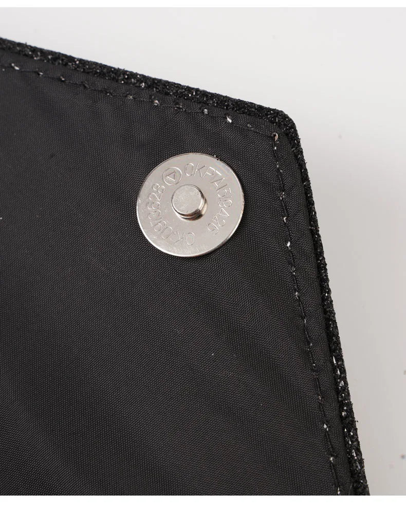 Women Envelope Evening Bag Glitter Ladies Chain Shoulder Bags Shiny Silver Long Purse Female Wedding Party Clutches Mini Handbag