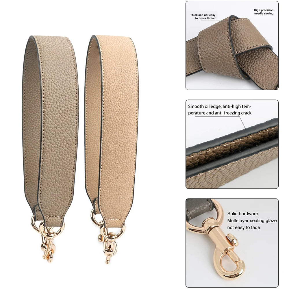 Luxury 3.8cm*58cm Leather Wide Single Shoulder Bag Strap Replacement Underarm Bag Strap Lady's Handbag Belt