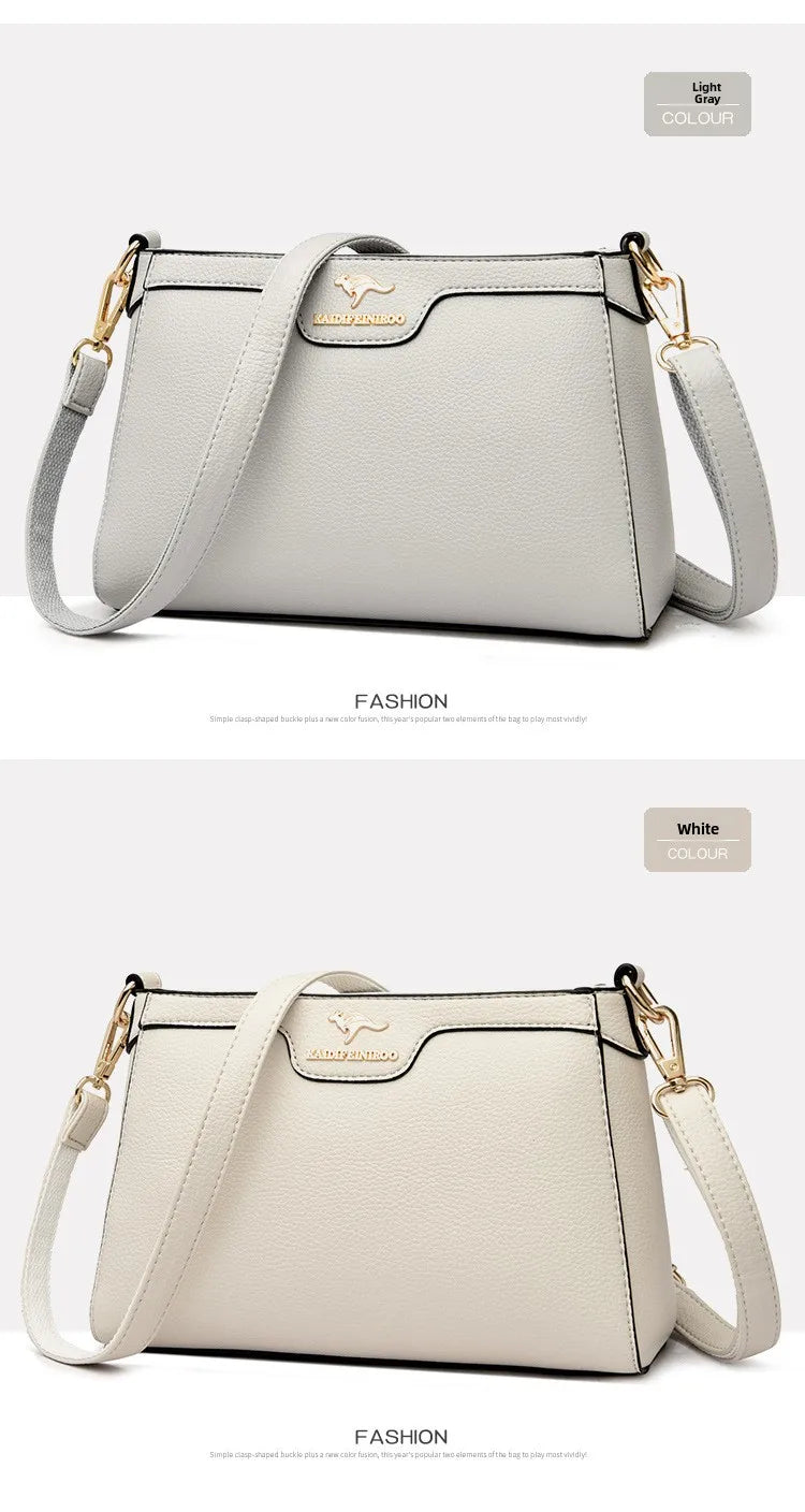 Fashionable Urban Women's Crossbody Bag Single Shoulder Bag Small Square Bag Stylish Mom Bag PU Material Medium Size Zipper O...