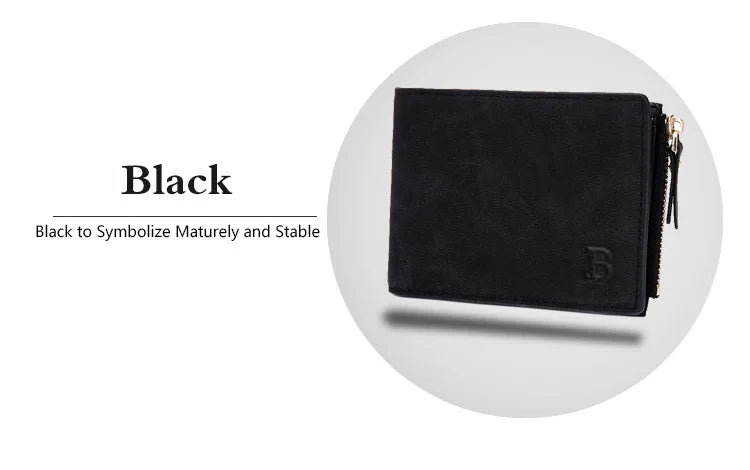 Men Wallets Leather Wallet Money Bag Credit Card Holder Dollar Bill Wallet Clutch Purse for Boy Short Wallets Cartera Hombre New