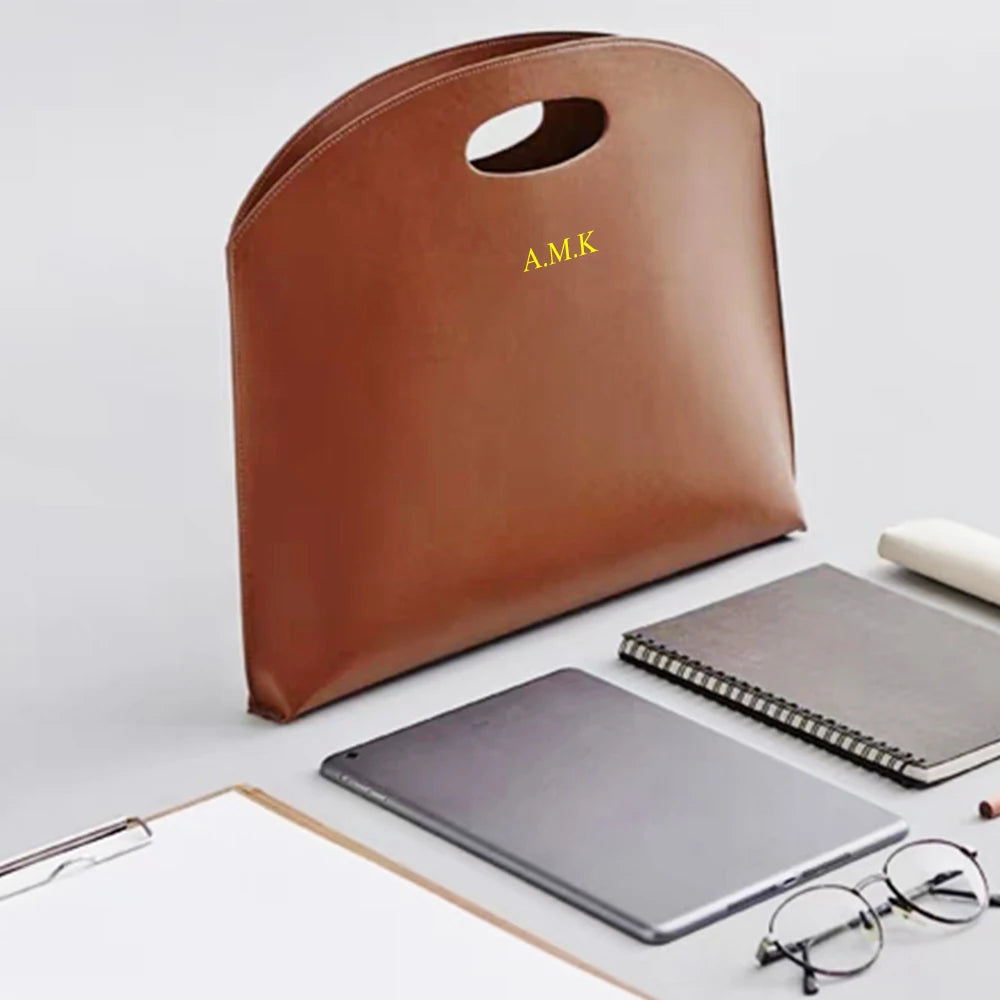 Luxury Design Fashion Laptop Bag For Woman Custom Name Business Office Daily Cross Body Briefcase Leather Large Capacity Handbag