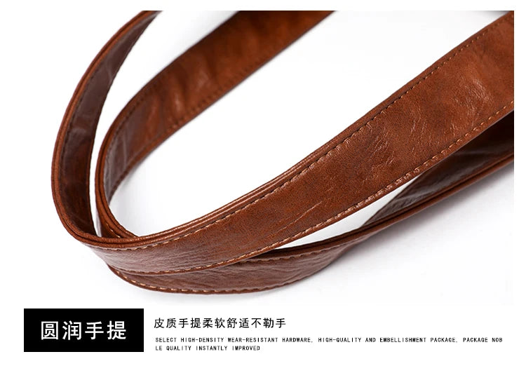 Luxury Soft Leather Handbags Designer Retro Crossbody Bags for Women 2023 New Large Capacity Ladies Shoulder Messenger Bag