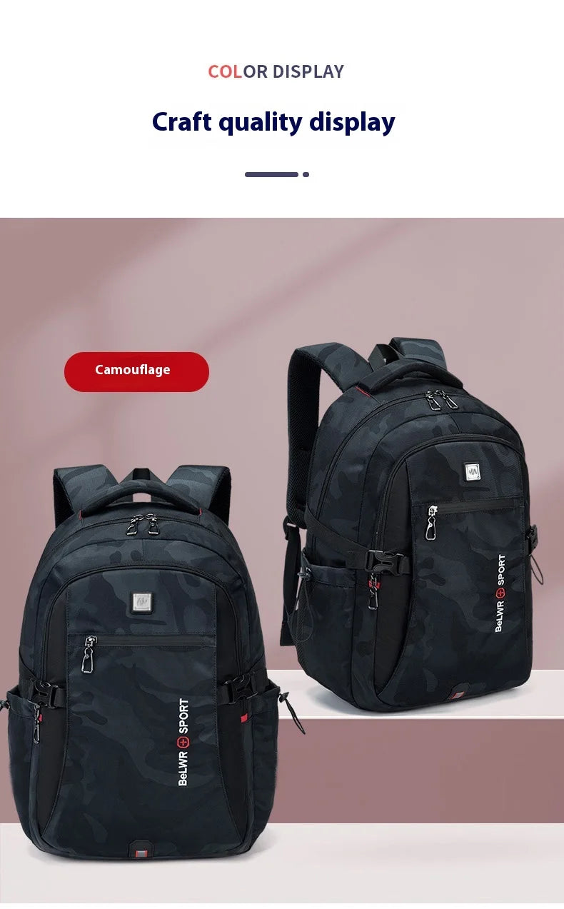 Backpack Primary School Middle School Students High School Bags Large Capacity Ultra-light Load Reduction Outdoor Travel Busines