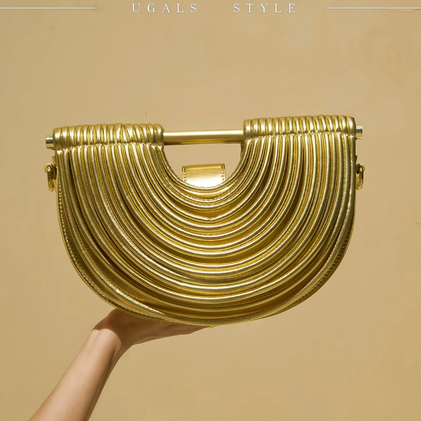 Handbags for Women 2025 New Gold Luxury Designer Brand Handwoven Noodle Bags Half Round Pulled Hobo Silver Evening Clutch Chic