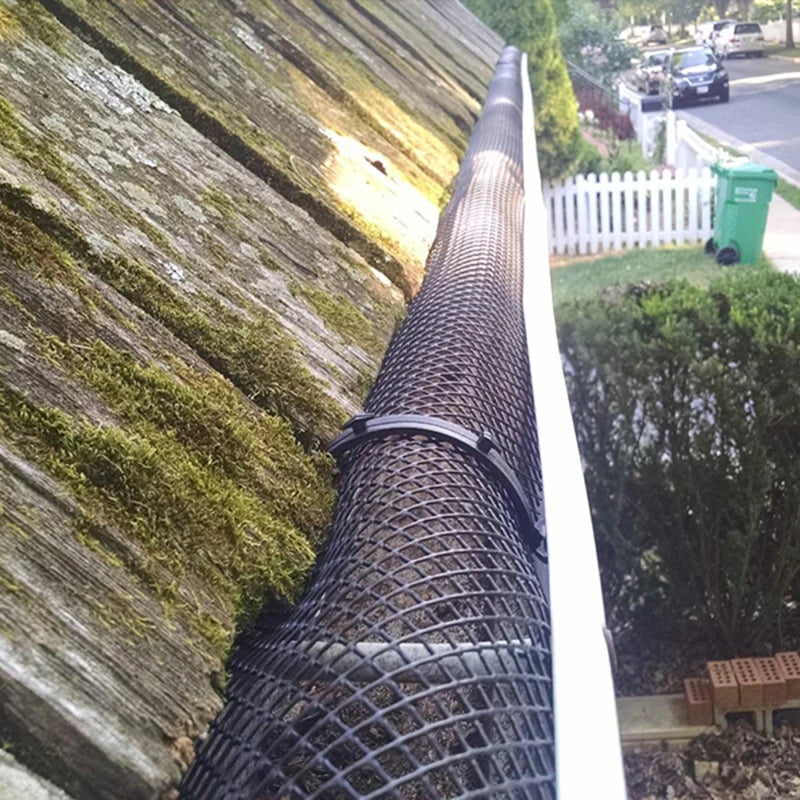 Guard Rain Anti-blocking Filter Gutter Guard Ladder Plastic Screen Mesh PVC Protective Net Leaf Guards