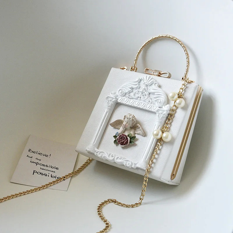 Luxury Angel Female Handbags Fashion Pearl Women Bag Cross Body Brand Leather Women Shoulder Bag Ladies Hand Bags Sac A Main