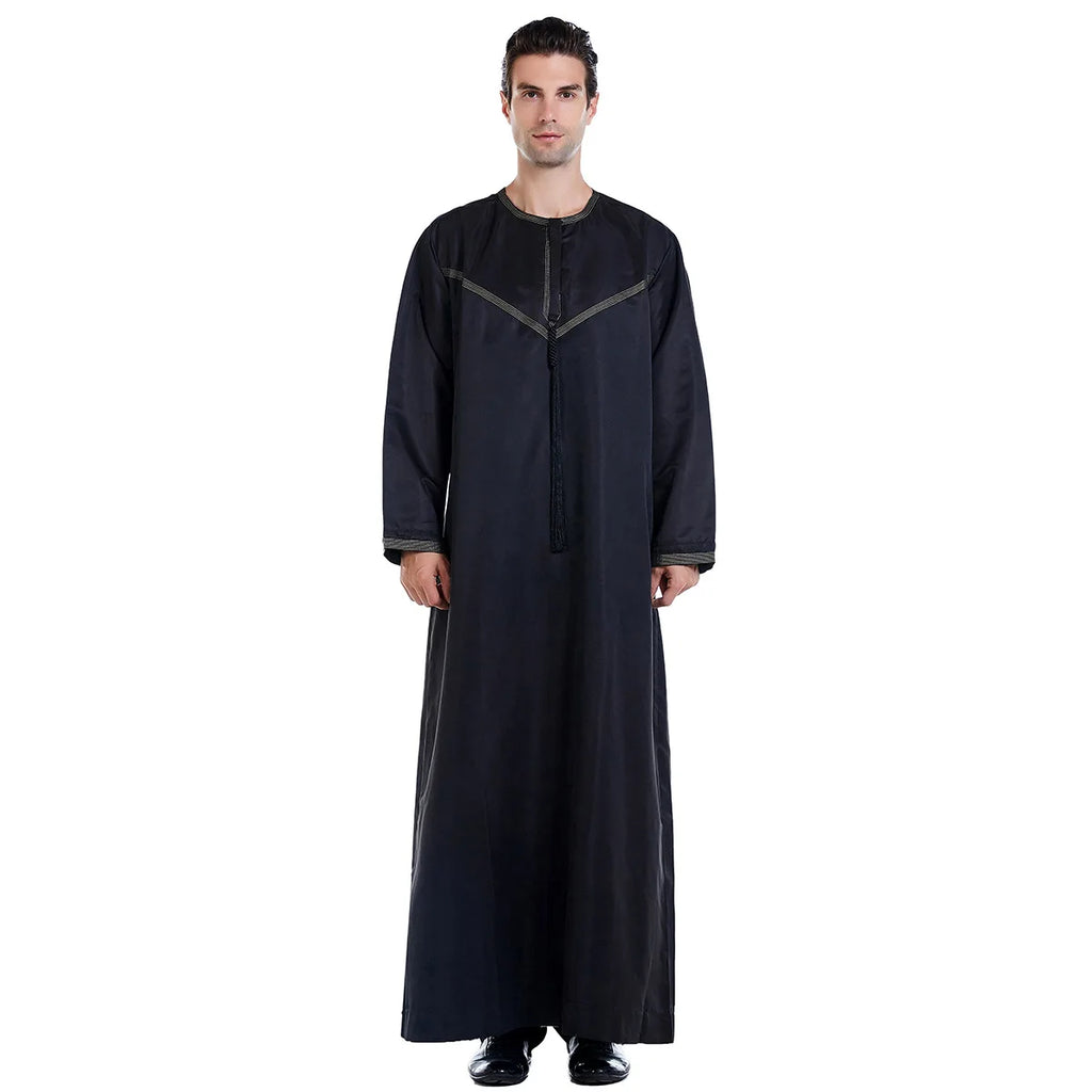 Muslim Men Abaya Robes Arab Middle Eastern Jubba Thobe Islam Clothing Kaftan Dress  Saudi Caftan