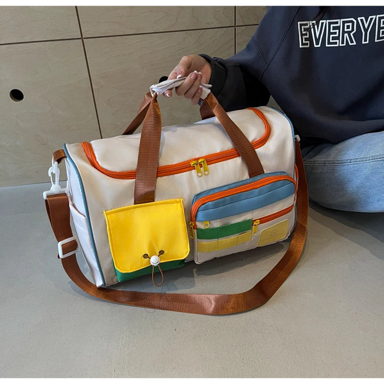 Travel Bag, Duffel Bag Cosmetics Bag, Professional Fitness Bag, Yoga Swimming Training Backpack, Satchel Shoulder Crossbody Tote Bag, Suitable for Men and Women