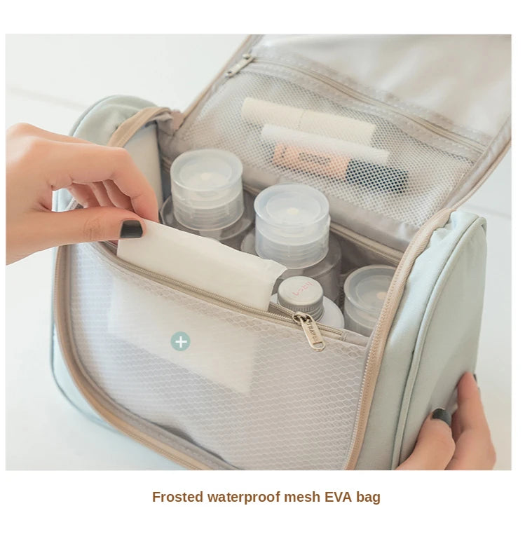 Fully Expanded Cosmetic Bag Makeup Pouch Make Up Box Toiletry Bag For Women Travel Essentials Storage Organizer Necessaire Bag