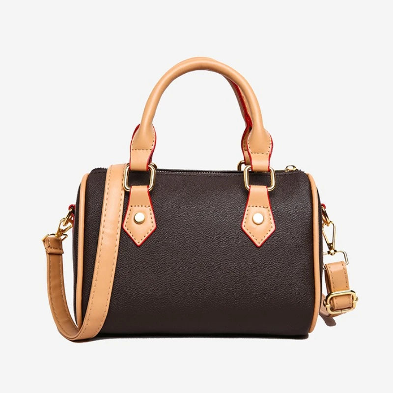 Luxury PU Women's Shoulder Bag - Pillow Boston Bag, Adjustable Crossbody/Handheld/Underarm, Spacious Multi-Way Purse