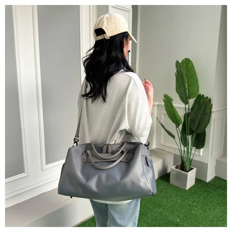 Sports Gym Bag for Women Travel Duffle Bag with Shoe Compartment & Wet Pocket Fitness Weekender Overnight Luggage Yoga Bag