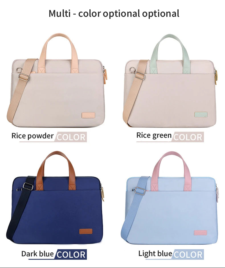 Lightweight Laptop Bag Portable Women Business Shoulder Messenger Bag  14/15 Inch Handbag Waterproof Storage Bags Briefcases