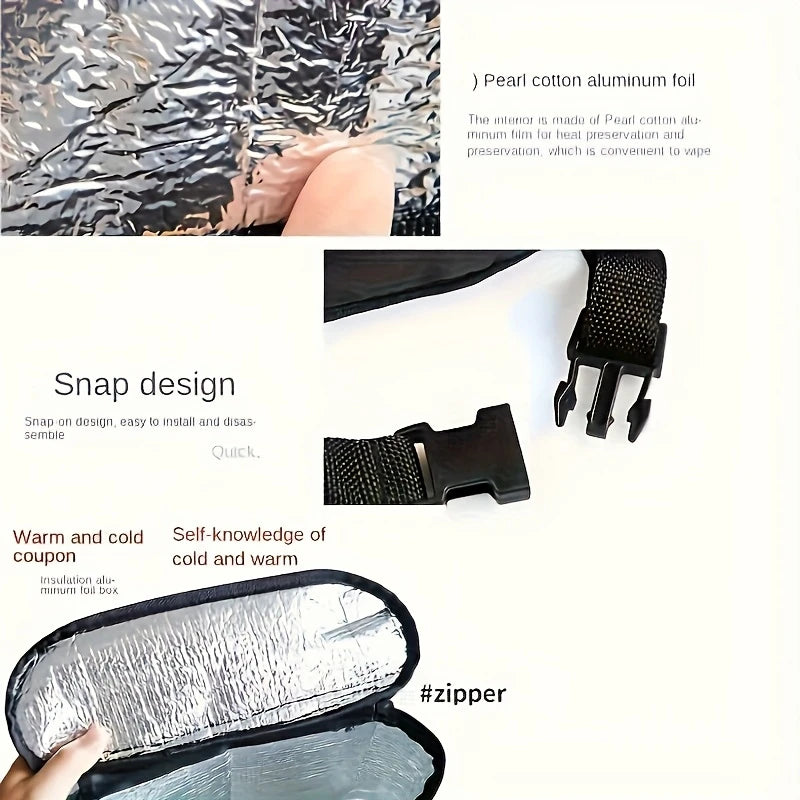 Car Seat Organizer Seat Back OrganizerMulti-PocketTravel Insulated Drink Holder Cooler Mesh Pocket Storage Bag Heat Preservation