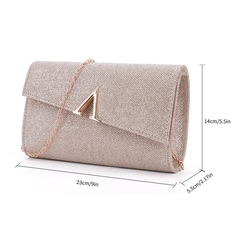 Luxury Designer Evening Bags for Women Glitter Handbag Elegant Party Bag with Chain Strap Women's Handbags Sequin Clutch Wallets