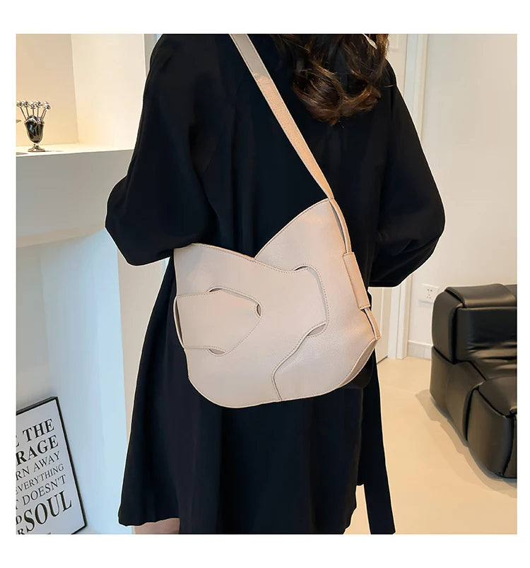 Luxury Designer Bag Fashion Women's PU Leather Shoulder Bag Minimalism Solid color Crossbody Bags for Women Ladies Handbag