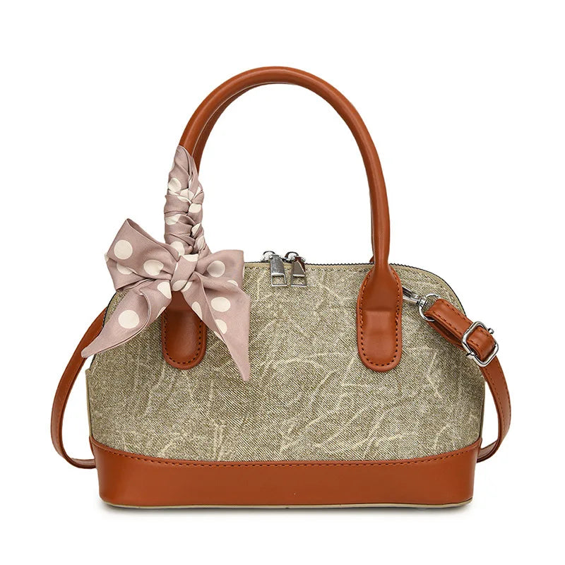 2024 New! Retro Stylish Ruffled Shell Bag - High - End Printed, Ideal for Women's Casual Outings & Versatile Use Free Shipping