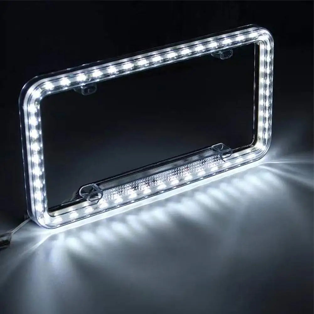 LED License Plate Frame Light 12V Car Rear License Plate Frame LED Lights With Multiple Light Modes Auto Accessries