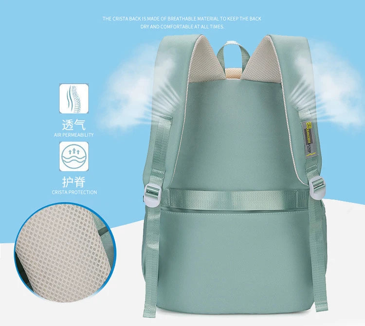Backpack Children School Bag Back Pack For Boy Girl Kid Child Teenager Class Schoolbag Primary High Bookbag Female Women Teens