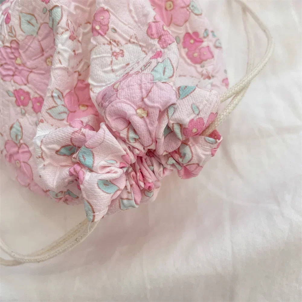 Cute Bear Cartoon Drawstring Bags Women Drawstring Packaging Pocket Cosmetic Bag Makeup Bag Large Capacity Coin Purse Coin Pouch