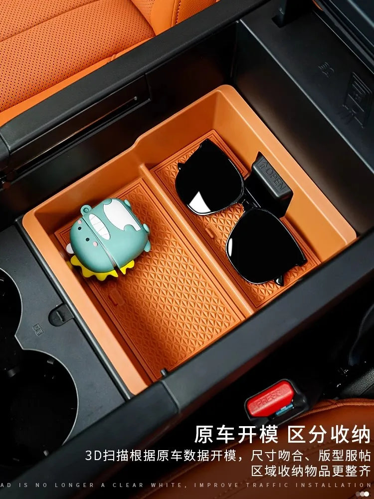 Hidden Storage Box For Great Wall GWM Haval H9 II 2024 2025 2nd Gen Car Center Console Armrest Box Layered Organized Container