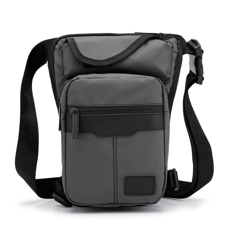 New Nylon Men Drop Leg Bag Fanny Pack Motorcycle Riding Casual Shoulder Cross Body Thigh Male Hip Belt Waist Bags Cafe Racer